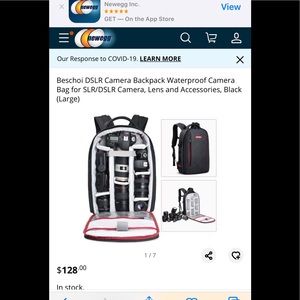 NEVER USED Beschoi Camera Backpack-Unisex